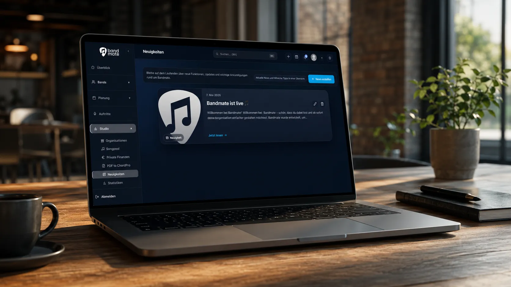 BandSet News und Planung